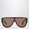 Alaïa Brown Mask Sunglasses In Brown