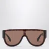 Alaïa Alaia Women Sunglasses Havana Mask In Brown