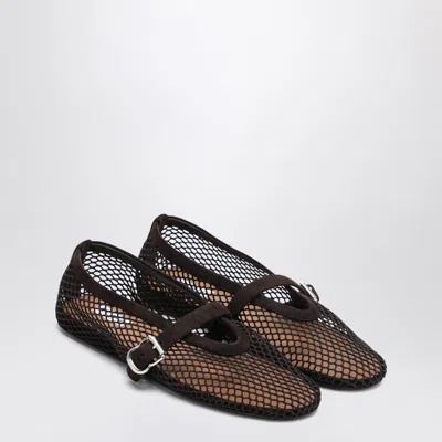 Alaïa Alaia Brown Mesh Ballerina Women
