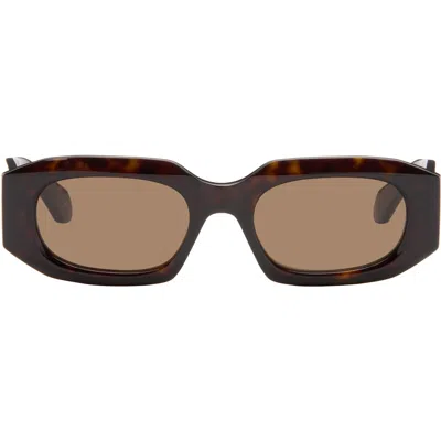 Alaïa Brown Rectangular Sunglasses In Neutral