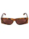 Alaïa Brown Rectangular Sunglasses In Brown