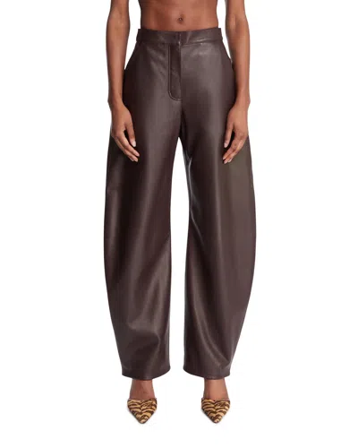 Alaïa Brown Rounded Leather Pants