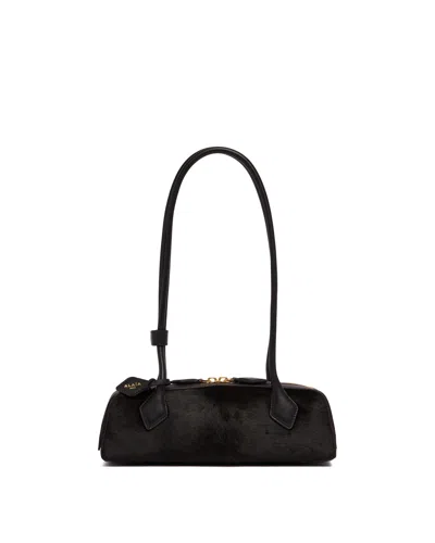 Alaïa Brown Small Le Teckel Bag In Black