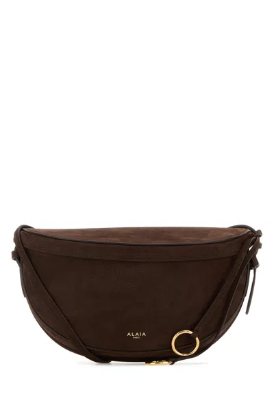 Alaïa Alaia Brown Suede East West Belt Bag