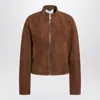 Alaïa Alaia Suede Jacket In Bomber Style In Brown