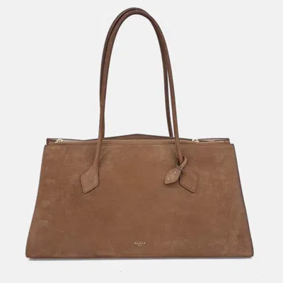 Pre-owned Alaïa Brown Suede Le Tekel Bag