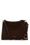 Alaïa Alaia Brown Suede Small Le Click Crossbody Bag In Brown