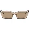 Alaïa Brown Rectangular Sunglasses In Brown