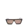 Alaïa Rectangular Acetate Sunglasses In Brown