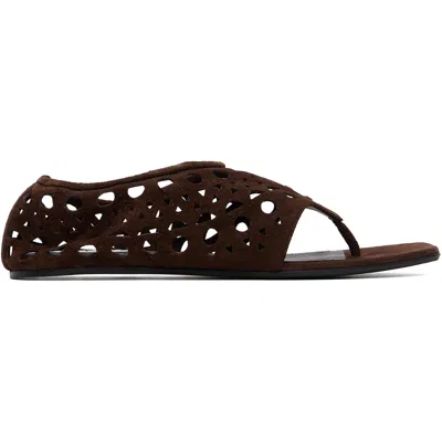 Alaïa Vienne Laser-cut Suede Sandals In Multi
