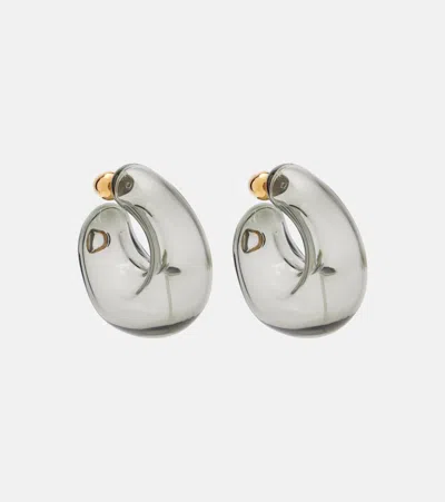 Alaïa Bubble Hoop Earrings In Gray