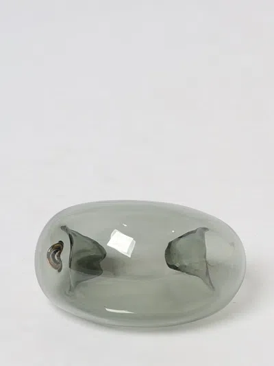 Alaïa Bubble Rigid Bracelet In Mouth-blown Glass With Engraved Logo In Gray