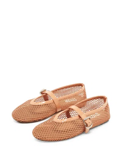 Pre-owned Alaïa Buckle-fastening Ballet Flats In Neutrals