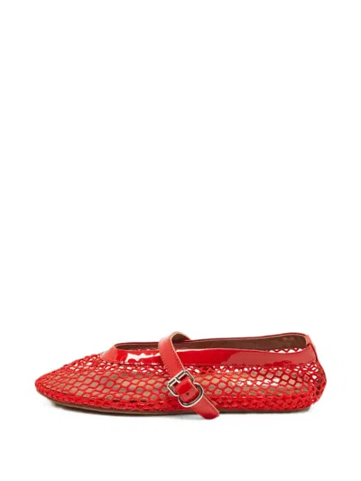 Pre-owned Alaïa Buckle-fastening Ballet Flats In Red