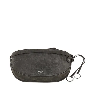 Alaïa Buk Leather 'east West' Bag In Gray