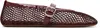Alaïa Burgundy Fishnet Ballerina Flats