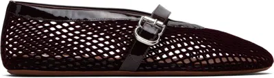 Alaïa Alaia Women Ballet Flats Mesh Ballerinas With Patent Leather Profiles In Multi