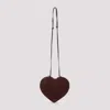 Alaïa Burgundy Le Coeur Crossbody Bag In Burgundy