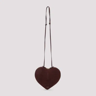 Alaïa Burgundy Le Coeur Crossbody Bag