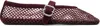 Alaïa Patent Leather-trimmed Mesh Ballet Flats In Burgundy