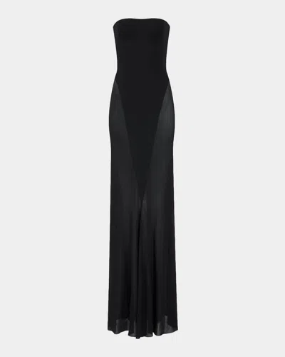 Alaïa Bustier Jersey Dress In Black