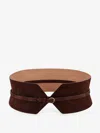 Alaïa Bustier Suede Belt In Brown