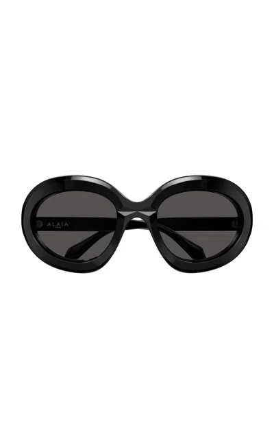Alaïa Butterfly-frame Acetate Sunglasses In Black