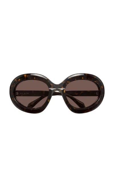 Alaïa Butterfly-frame Acetate Sunglasses In Brown