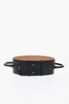 ALAÏA BUTTONED CLOSURE LEATHER BELT WITH HANDLES