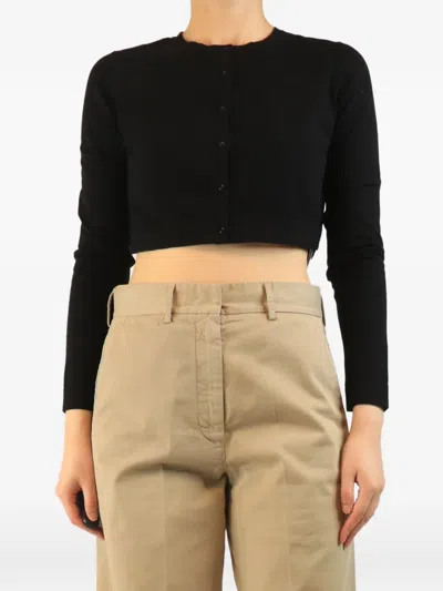 Pre-owned Alaïa Button-up Cropped Cardigan In Neutral