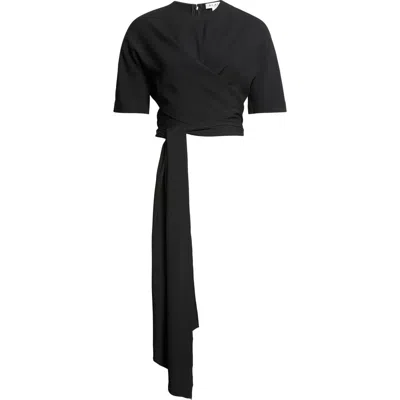 Alaïa Alaia Black Crossed Top In Viscose Jersey Women