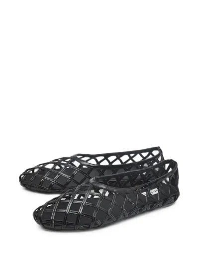 Pre-owned Alaïa Cage Ballet Flats In Black