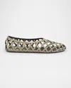Alaïa Cage Patent Leather Ballerina Flats