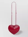Alaïa Calfskin Heart Shape Cross-body Bag In Red