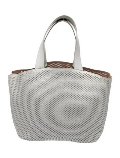 Pre-owned Alaïa Calfskin Tote In White