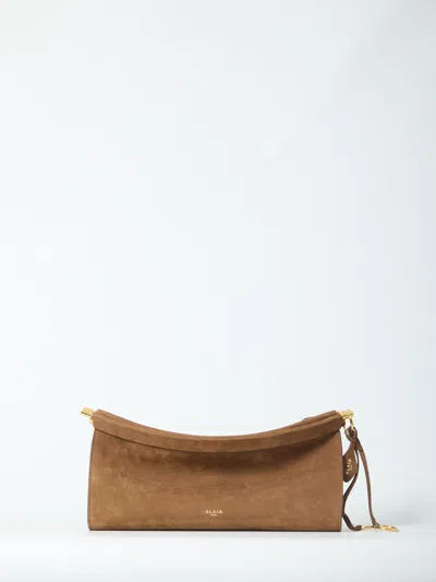 Alaïa Alaia Camel Leather Medium East West Shoulder Bag In Brown