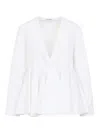 Alaïa Womens Spiral-belt Pleated Cotton-poplin Mini Dress Blanc In White