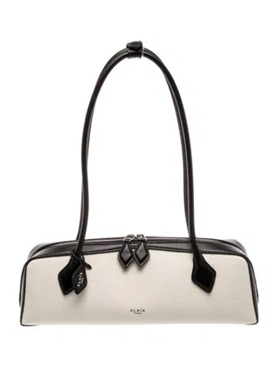 Pre-owned Alaïa Canvas Le Teckel In Neutral