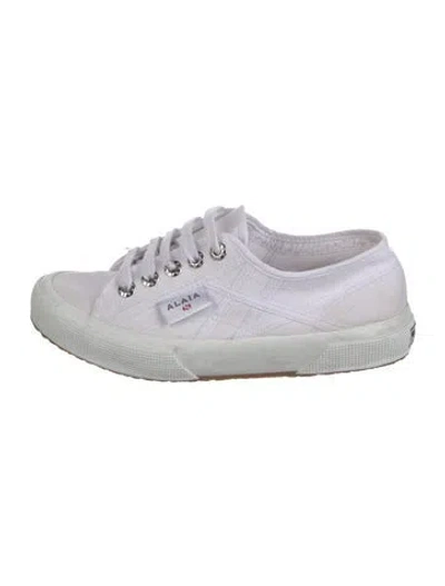 Pre-owned Alaïa Canvas Sneakers In White