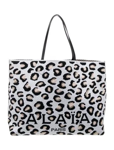 Pre-owned Alaïa Canvas Tote In Blue
