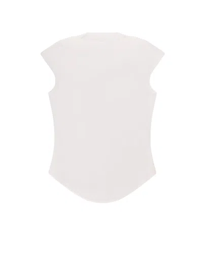 Alaïa Cap Cotton Blend T-shirt In White