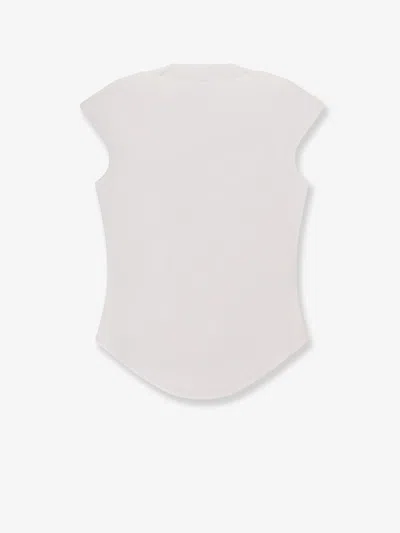 Alaïa Cap Cotton Blend T-shirt In White