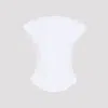 Alaïa Alaia Cap Cotton Fitted T-shirt In White