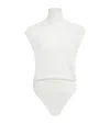 Alaïa Sleeveless Sheer-knit Wool Bodysuit In White