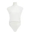 Alaïa Sleeveless Sheer-knit Wool Bodysuit In White