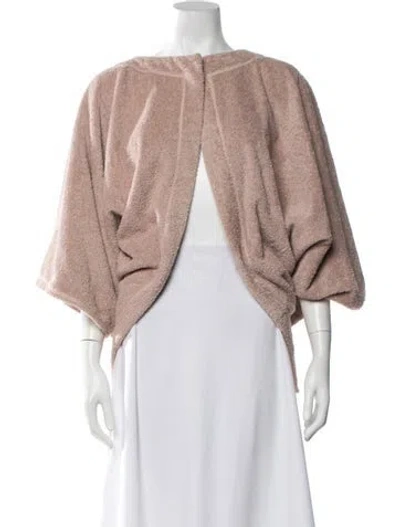 Pre-owned Alaïa Cape Terry Cloth Sweater W/ Tags In Neutrals