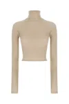 Alaïa Cappuccino Stretch Nylon Top In Neutral