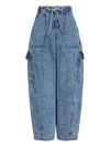 Alaïa Cargo Denim Pants In Blue