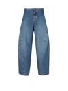 Alaïa Belt Loop Denim Trousers In Blue