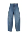 Alaïa Belt Loop Denim Trousers In Blue